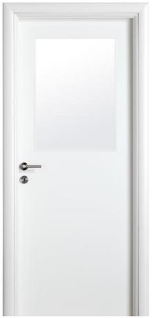 דלת לבנה עם חלון