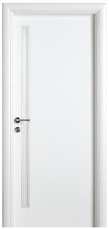 דלת לבנה משולבת צוהר