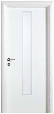 דלת לבנה עם פס רחב מבית ח. גמליאל דלתות