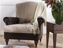 כורסא חום-שמנת מבית אלבור רהיטים