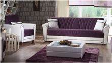 ספה סגול לבן - אלבור רהיטים