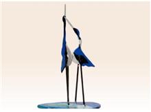 פסל ציפורים כחולות