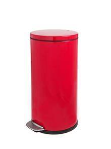פח אשפה עגול אדום למטבח אקו 30 ליטר