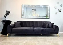 ספה דגם גרניה בצבע שחור - רקפת ספיר-רשת חנויות לעיצוב הבית