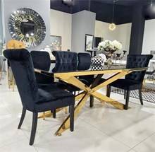שולחן פינת אוכל דגם אמנדה זהב - רקפת ספיר-רשת חנויות לעיצוב הבית