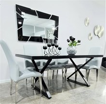 שולחן פינת אוכל דגם איסלנד בסיס מתכת - רקפת ספיר-רשת חנויות לעיצוב הבית