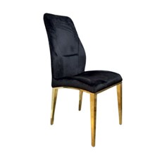 כיסא בריסל שחור זהב