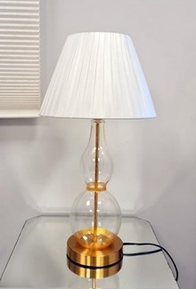 מנורה שולחנית דגם רנה אהיל לבן - רקפת ספיר-רשת חנויות לעיצוב הבית