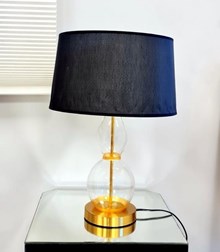 מנורה שולחנית דגם רנה אהיל שחור - רקפת ספיר-רשת חנויות לעיצוב הבית