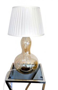 מנורה שולחנית דגם לארה אהיל לבן - רקפת ספיר-רשת חנויות לעיצוב הבית