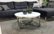 שולחן סלון דגם דומיניק כסוף לבן מבית רקפת ספיר-רשת חנויות לעיצוב הבית