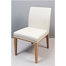 כסא מרופד לבן