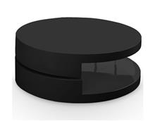 שולחן סלון עגול שחור