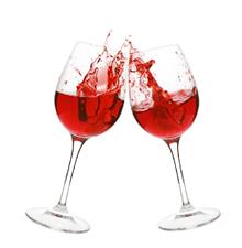 זכוכית בהדפס כוסות יין