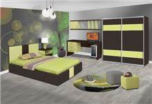 חדר שינה בגוון ירוק