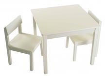 סט שולחן וכיסאות שמנת