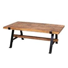 שולחן סלון עץ וברזל