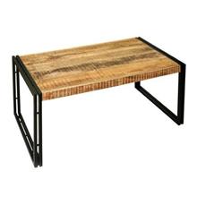 שולחן סלון מעץ וברזל
