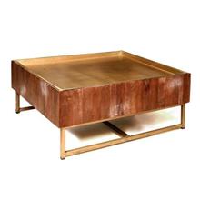 שולחן סלון מרובע עץ 84