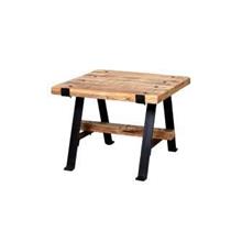 שולחן צד עץ וברזל מעוצב