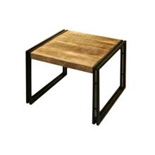 שולחן צד עץ וברזל אלגנטי