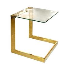 שולחן צד נשכן נירוסטה זהב
