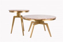 שולחן סלוני מעוצב מנירוסטה (5) מבית רהיטי עטרת