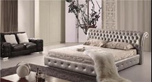 מיטה זוגית דגם A029 silver מבית רהיטי עטרת