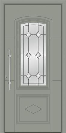דלת כניסה דגם 1100-RAL-7042 - טקני דור
