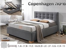 מיטה זוגית מרופדת COPENHAGEN מבית רהיטי זילבר