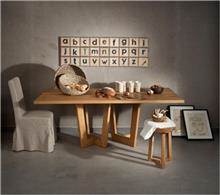 שולחן אוכל עץ אלון מבית וסטו VASTU - גלריית רהיטים מעץ מלא 