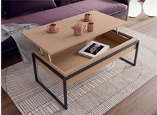 שולחן סלון מעץ ומתכת