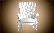 כורסא לבנה קלאסית מבית Treemium - חלומות בעץ מלא