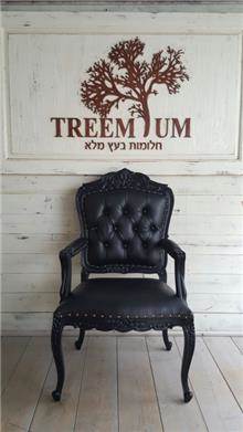 כורסא שחורה אופנתית - Treemium - חלומות בעץ מלא