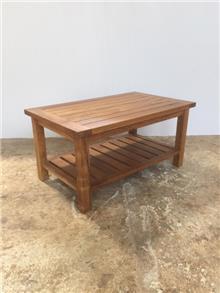 שולחן סלון כפרי עץ טיק - Treemium - חלומות בעץ מלא
