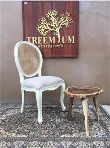 כיסא בגוון שמנת וינטאג - Treemium - חלומות בעץ מלא