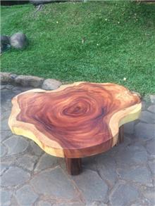 שולחן סלון פרוסת גזע - Treemium - חלומות בעץ מלא