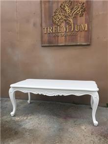 שולחן סלון עץ מלא גילוף עבודת יד מבית Treemium - חלומות בעץ מלא