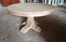 שולחן עגול רגל מעוצבת עץ מלא - Treemium - חלומות בעץ מלא