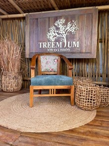 כורסא עץ מלא טיק מבית Treemium - חלומות בעץ מלא