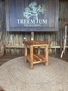 שולחן מעמד טיק - Treemium - חלומות בעץ מלא