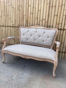 ספה זוגית עץ מלא נגרות עבודת יד