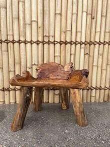 ספסל שורש טיק דגם E - Treemium - חלומות בעץ מלא