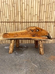 ספסל שורש טיק דגם L