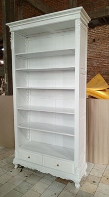 ספרייה עץ מלא מהגוני