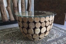 שולחן סלון פלחי טיק