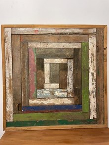 תמונה דקורטיבית עץ ממוחזר